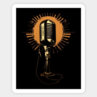 Microphone Retro Mic Sticker